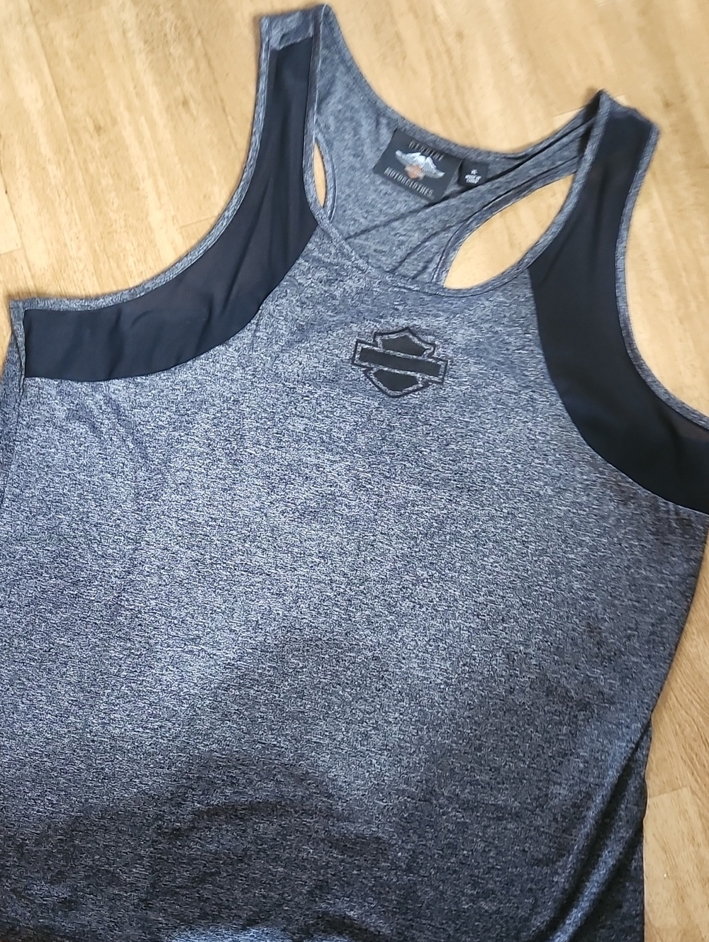 Harley-Davidson Gray and Black Performance Tank Top